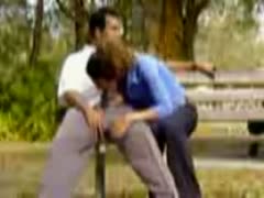 In a park, a cum-addicted college bitch licks my firm pecker.